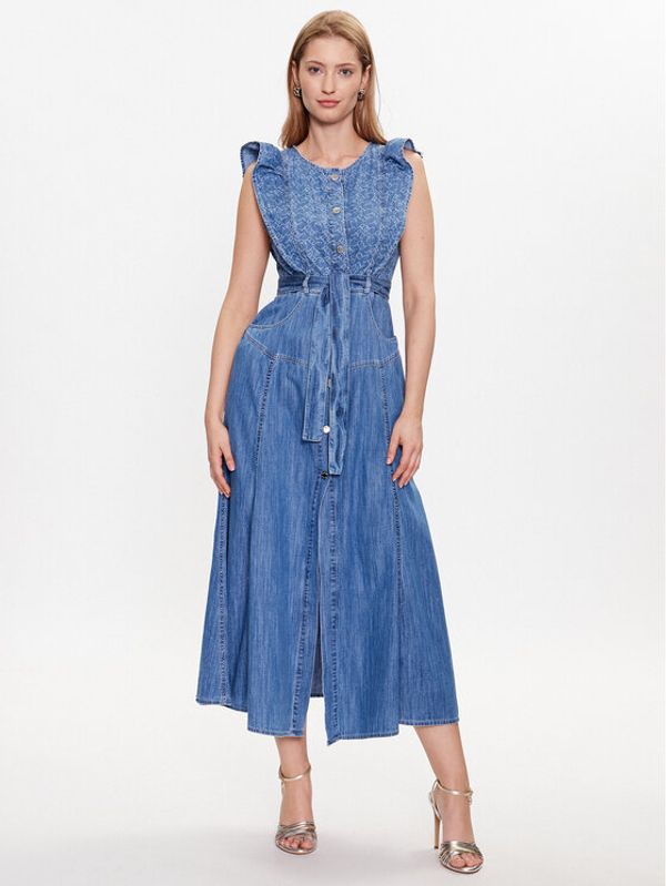 Pinko Pinko Дънкова рокля Bocce PE23 PDEN 100918 A0FO Тъмносин Regular Fit