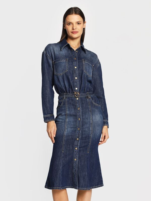 Pinko Pinko Дънкова рокля Latrato 1J111Q Y7JY Син Regular Fit