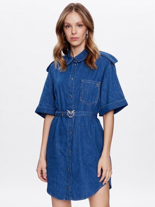 Pinko Pinko Дънкова рокля Parapendio PE 23 PDEN 100606 A0FP Син Regular Fit
