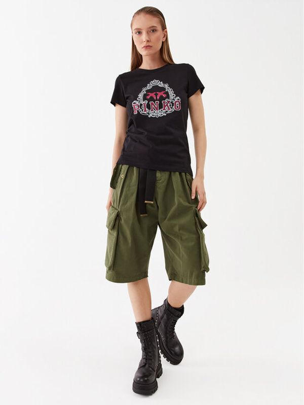 Pinko Pinko Дънкови шорти Ronf 101978 A0D5 Зелен Regular Fit