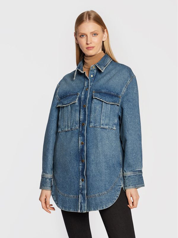 Pinko Pinko Дънково яке Ululato 1J111G A05T Син Oversize