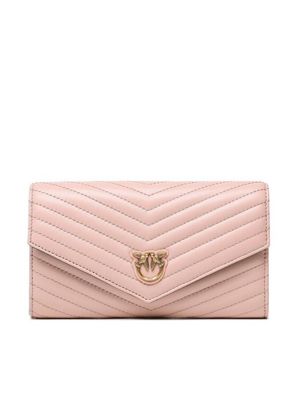 Pinko Pinko Голям дамски портфейл Compact Wallet L PE 23 PCPL 100882 A0GK Розов