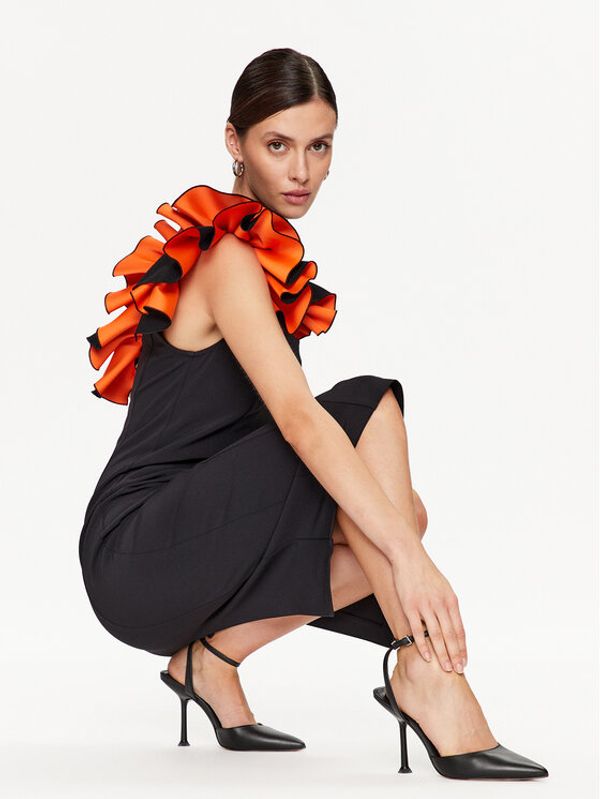 Pinko Pinko Коктейлна рокля Cuvette 101627 A12B Черен Slim Fit