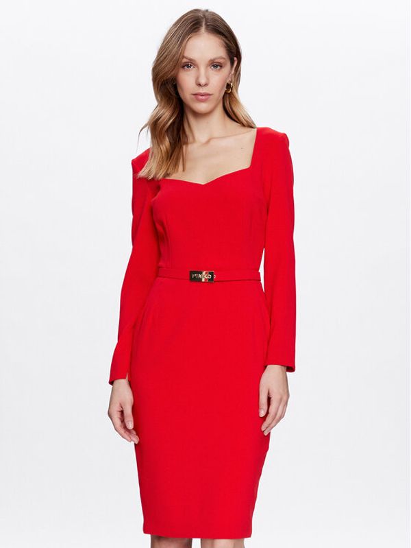 Pinko Pinko Коктейлна рокля Mendosa 100559 7624 Червен Regular Fit
