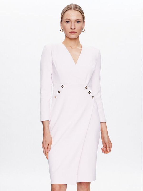 Pinko Pinko Коктейлна рокля Misiones 100519 A0HC Розов Regular Fit