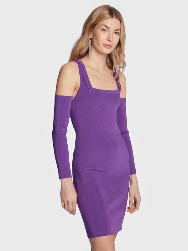 Pinko Pinko Плетена рокля 100513 A0LV Виолетов Slim Fit