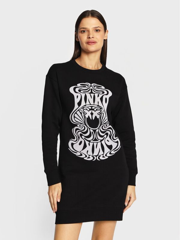 Pinko Pinko Плетена рокля Acapulco 1G186U Y54B Черен Regular Fit