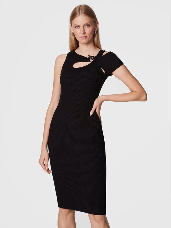 Pinko Pinko Плетена рокля Ace 1G17TZ Y7VP Черен Slim Fit