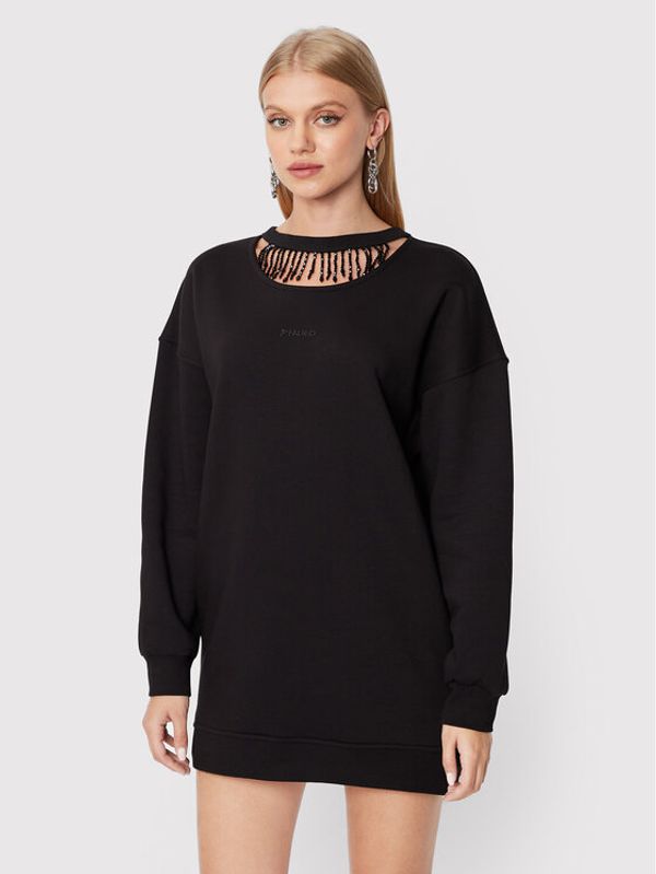 Pinko Pinko Плетена рокля Agathe 1G18AP W0VQ Черен Regular Fit