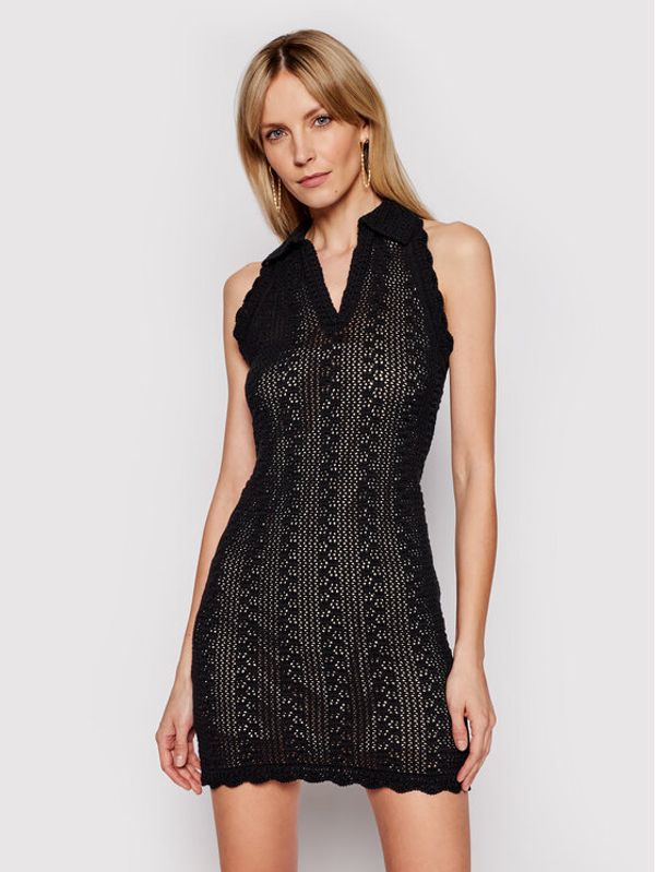 Pinko Pinko Плетена рокля Attaccante PE 21 BLK01 1G15RG Y6T9 Черен Slim Fit