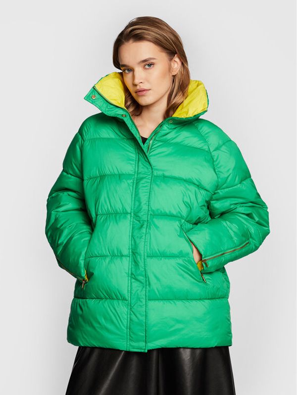 Pinko Pinko Пухено яке Brunella 1G17Z3 A082 Зелен Relaxed Fit