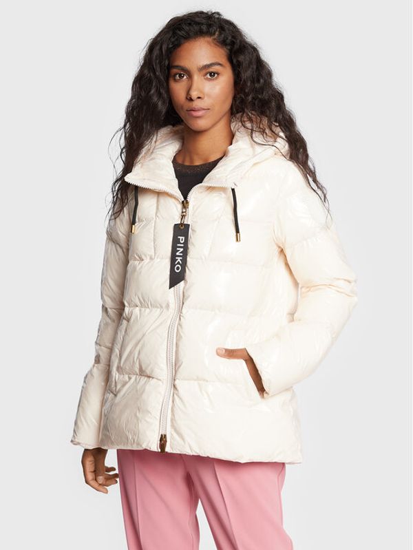 Pinko Pinko Пухено яке Eleodoro 3 1G17XF A00N Бежов Regular Fit