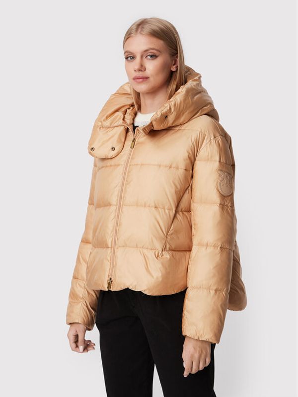 Pinko Pinko Пухено яке Giza 1G18JD Y43Q Бежов Regular Fit