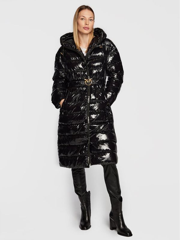 Pinko Pinko Пухено яке Ida 1G18CY A00N Черен Regular Fit