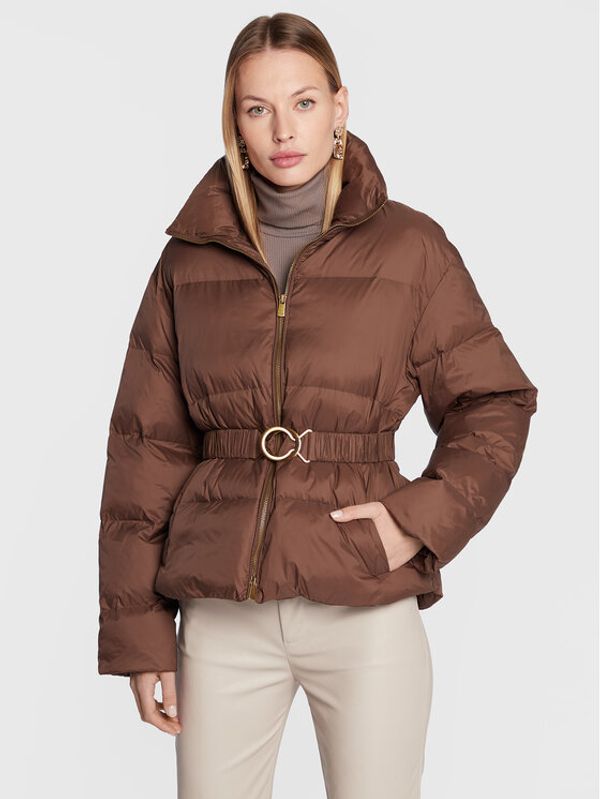 Pinko Pinko Пухено яке Iva 1 1G18E5 Y834 Кафяв Relaxed Fit