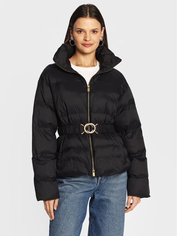 Pinko Pinko Пухено яке Iva 1G18E5 Y834 Черен Regular Fit