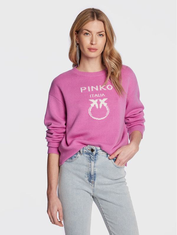 Pinko Pinko Пуловер Burgos 100414 Y7Z4 Розов Regular Fit