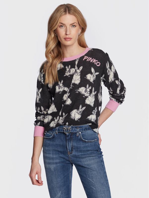 Pinko Pinko Пуловер Fosforo 101132 Черен Regular Fit