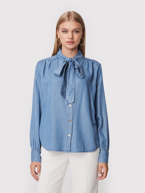 Pinko Pinko Риза Gnaulio 1J112R A0CW Син Relaxed Fit