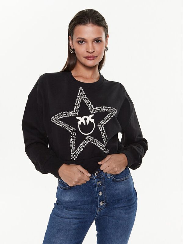 Pinko Pinko Суитшърт 100369 A0KM Черен Relaxed Fit