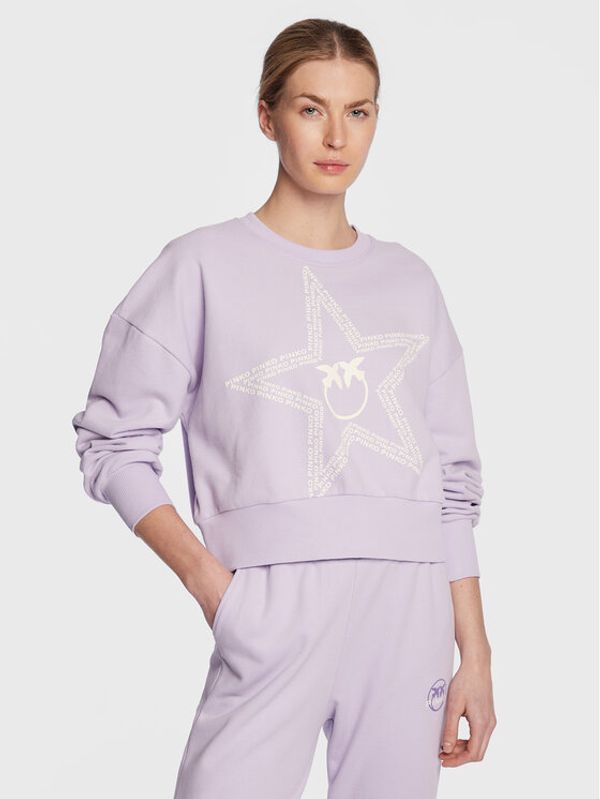 Pinko Pinko Суитшърт 100369 A0KM Виолетов Relaxed Fit