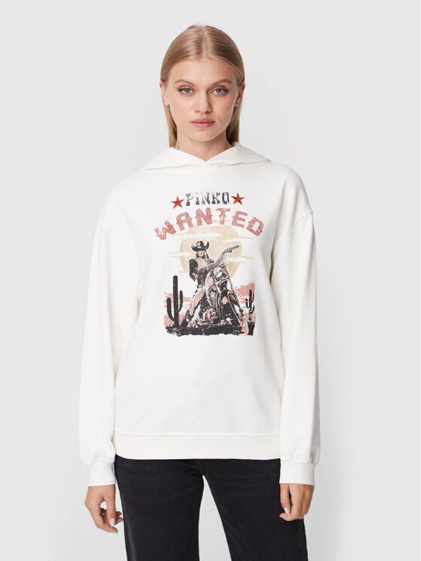 Pinko Pinko Суитшърт Fabro 3 1G18BJ Y85X Бял Regular Fit