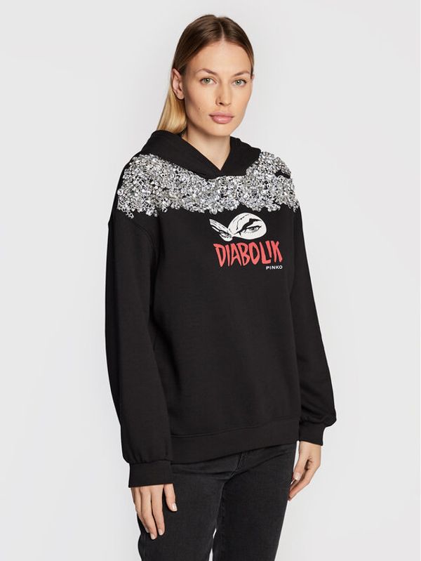 Pinko Pinko Суитшърт Fiammetta 1L109D 8314 Черен Regular Fit