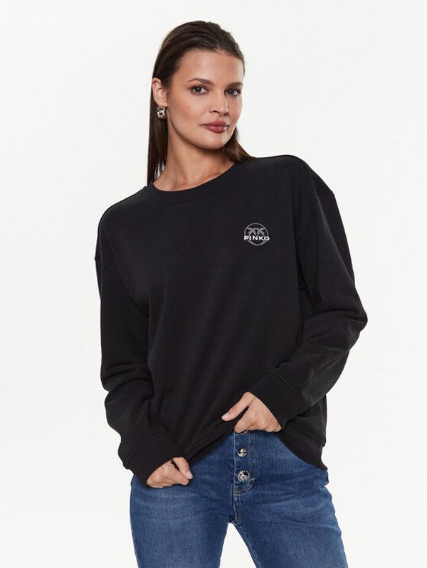 Pinko Pinko Суитшърт Motivato 100352 A0KN Черен Relaxed Fit