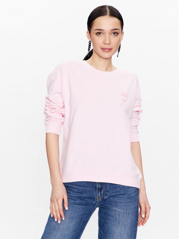 Pinko Pinko Суитшърт Motivato 100352 A0KN Розов Relaxed Fit