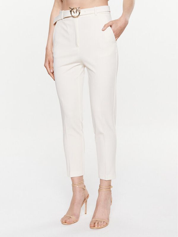 Pinko Pinko Текстилни панталони 100309 A0KD Екрю Regular Fit