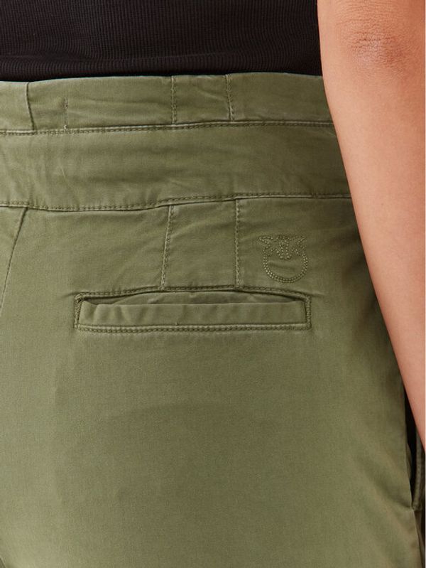 Pinko Pinko Текстилни панталони 101786 A15L Зелен Regular Fit