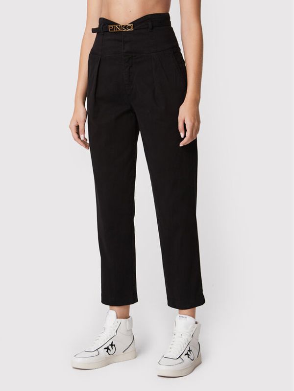 Pinko Pinko Текстилни панталони Ariel 1J10YP Y848 Черен Regular Fit