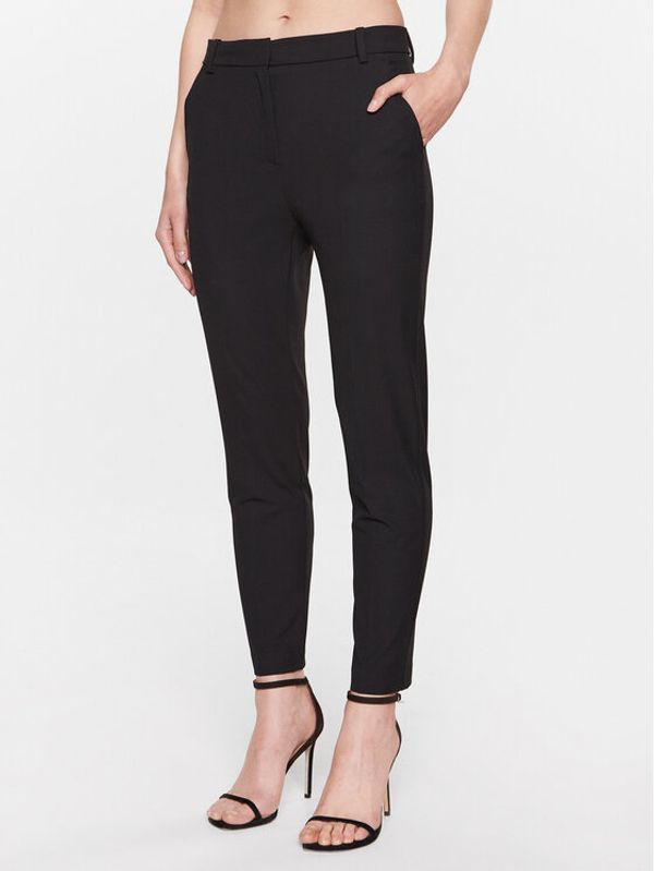 Pinko Pinko Текстилни панталони Bello 100155 A0HO Черен Cropped Fit