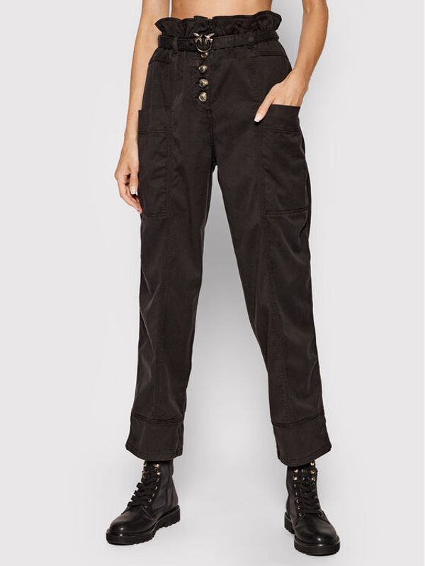 Pinko Pinko Текстилни панталони Botanica 1N137D Y7M5 Черен Regular Fit