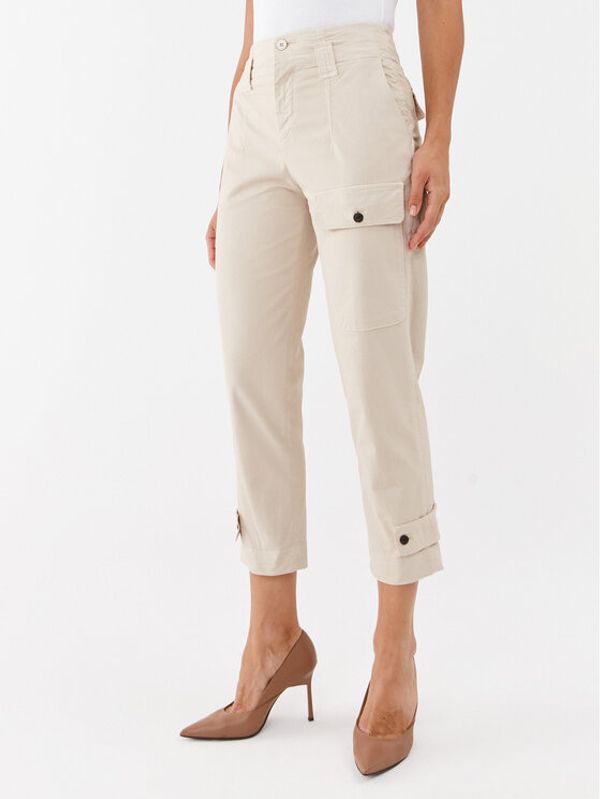 Pinko Pinko Текстилни панталони Globo 102042 A15L Екрю Regular Fit