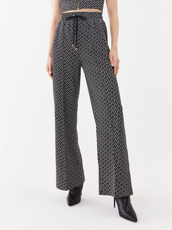 Pinko Pinko Текстилни панталони Patch 101657 A131 Черен Relaxed Fit