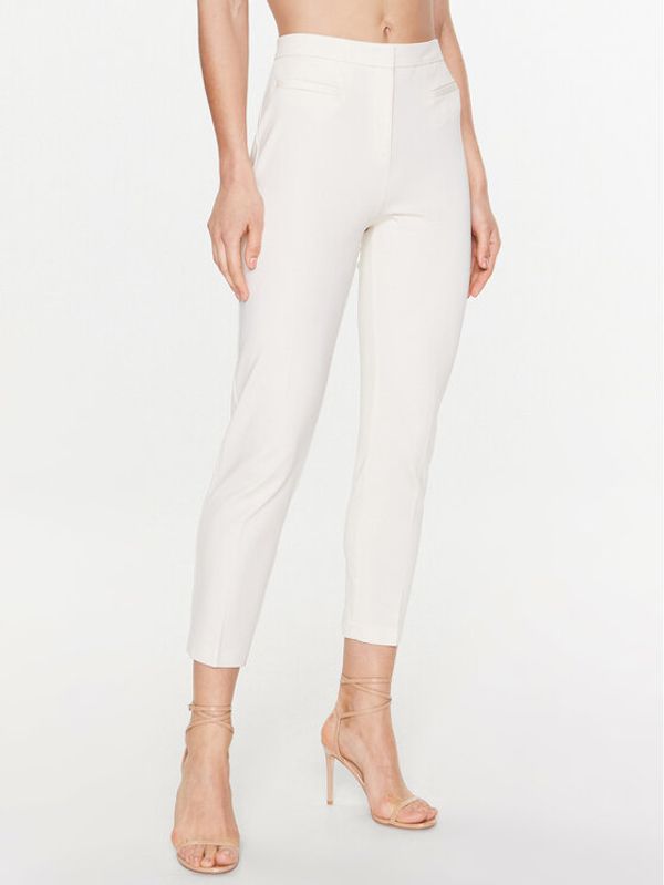 Pinko Pinko Текстилни панталони Perfetto 100152 A0HM Екрю Regular Fit