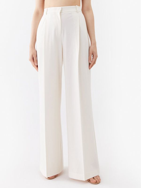 Pinko Pinko Текстилни панталони Prospero 100157 A0HO Бял Loose Fit