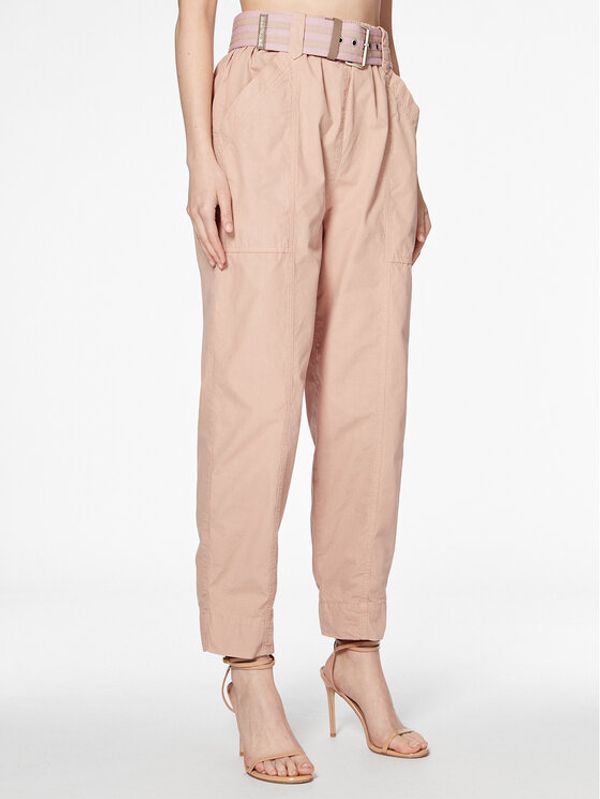 Pinko Pinko Текстилни панталони Rigore PE23 PDEN 100685 A0I4 Бежов Relaxed Fit