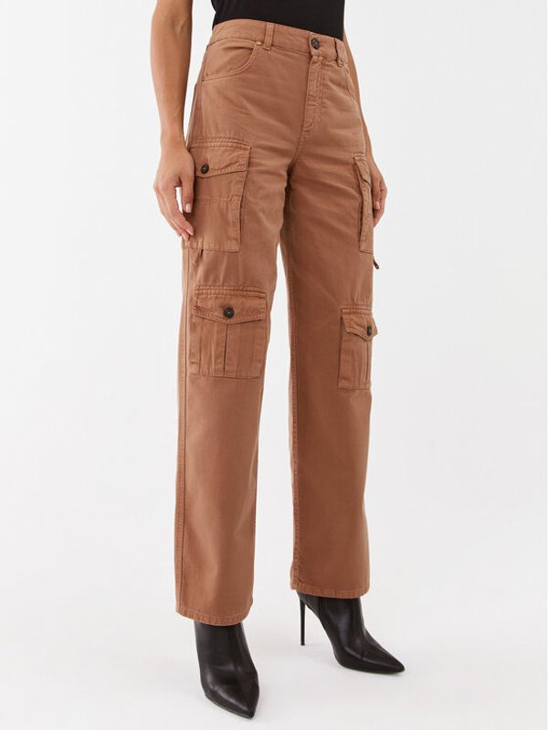 Pinko Pinko Текстилни панталони Variable 101986 A0D5 Кафяв Relaxed Fit