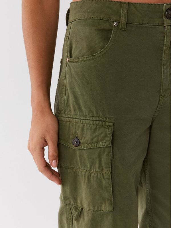 Pinko Pinko Текстилни панталони Variable 101986 A0D5 Зелен Relaxed Fit