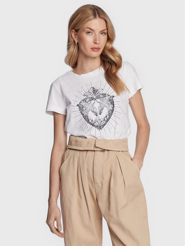 Pinko Pinko Тишърт 100355 A0OO Бял Regular Fit