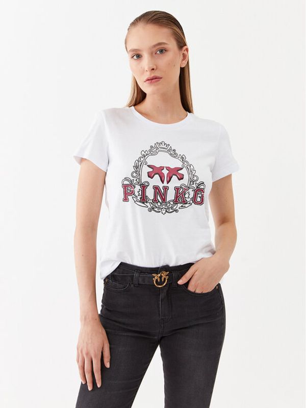 Pinko Pinko Тишърт 100355 A13O Бял Regular Fit