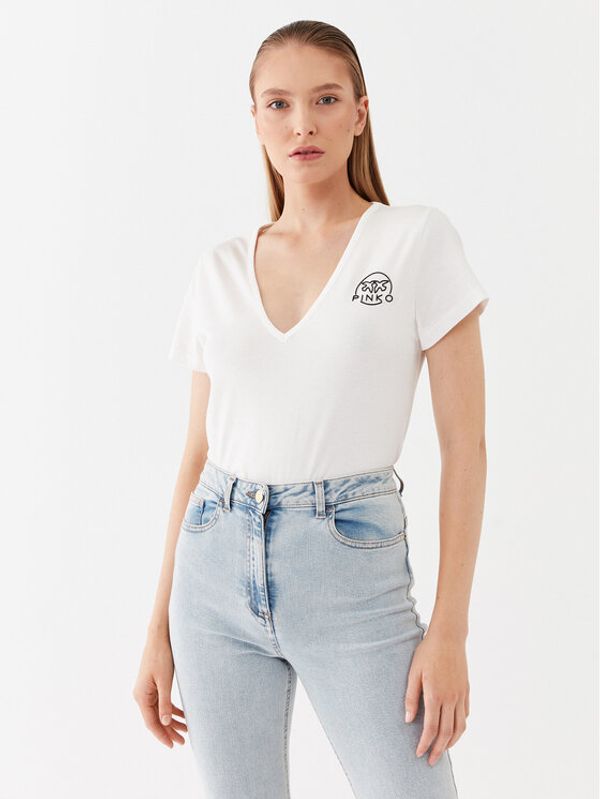 Pinko Pinko Тишърт 100372 A151 Бял Regular Fit