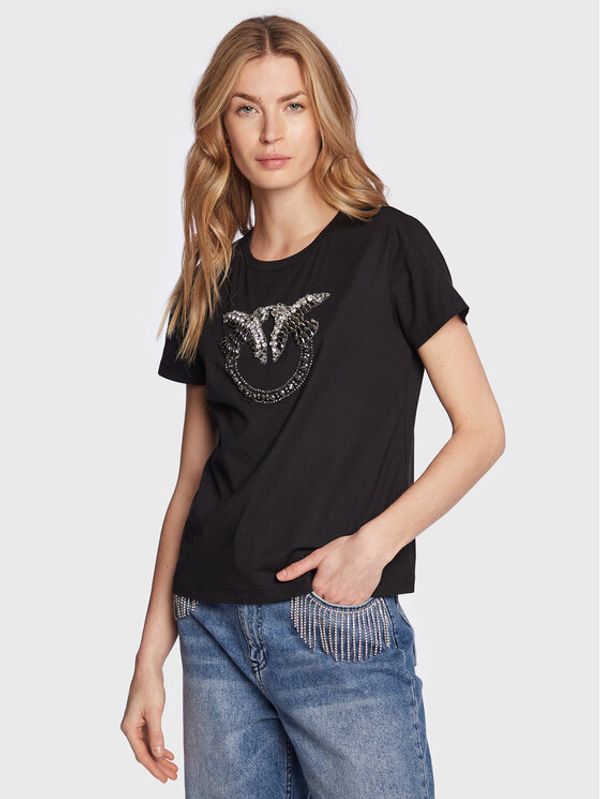 Pinko Pinko Тишърт 100535 A0MA Черен Regular Fit