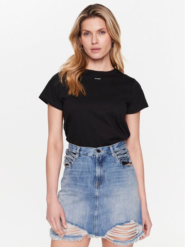 Pinko Pinko Тишърт Basico 100373 A0KP Черен Regular Fit