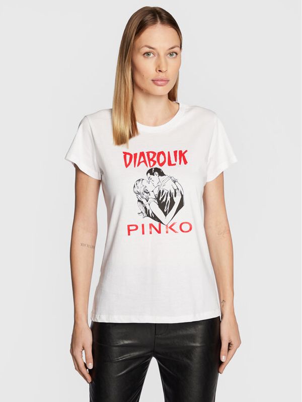 Pinko Pinko Тишърт Fabiana 1L1098 Y5SN Бял Regular Fit