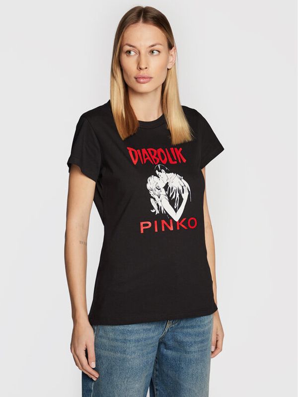 Pinko Pinko Тишърт Fabiana 1L1098 Y5SN Черен Regular Fit