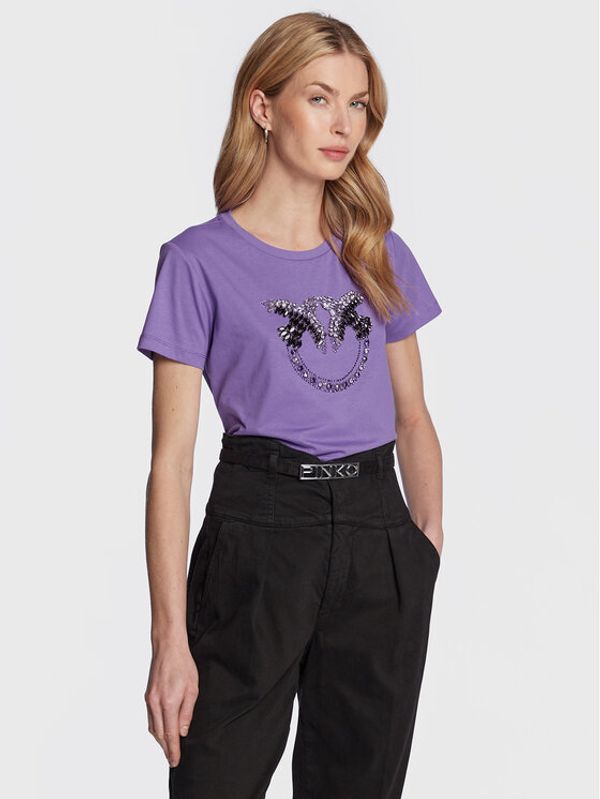 Pinko Pinko Тишърт Quentin 100535 A0MA Виолетов Regular Fit