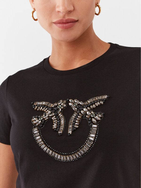 Pinko Pinko Тишърт Quentin 100535 A15D Черен Regular Fit